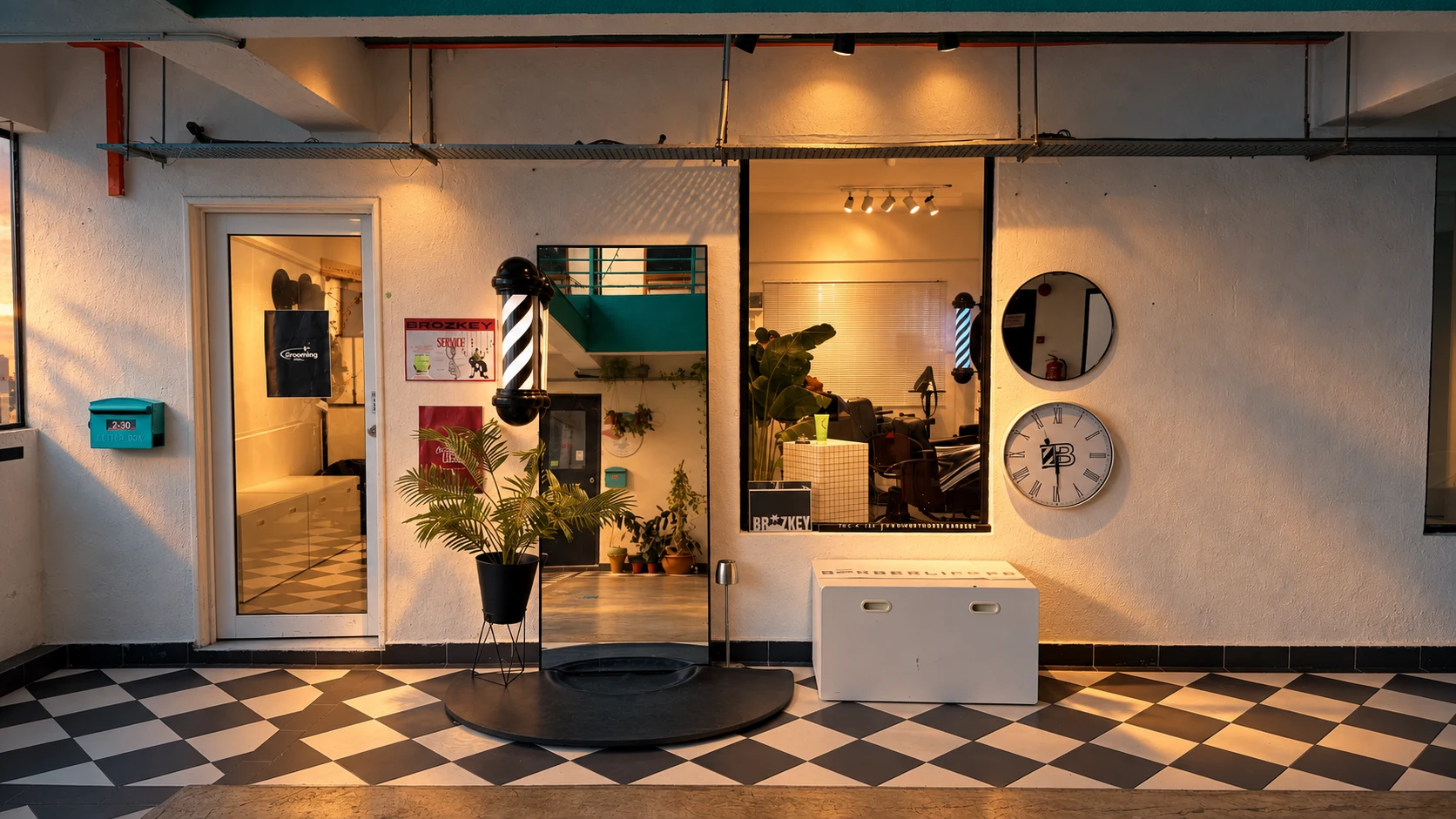 The Brozkey Club frontage at Kedai KL in a cinematic lighting treatment